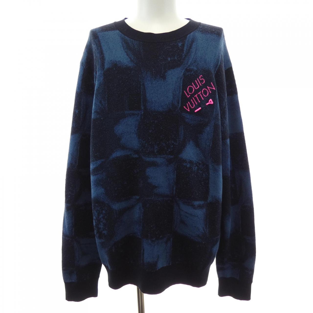 ルイヴィトン LOUIS VUITTON ダミエソルトジャカードクルーネック HLN14WET6 ニット
