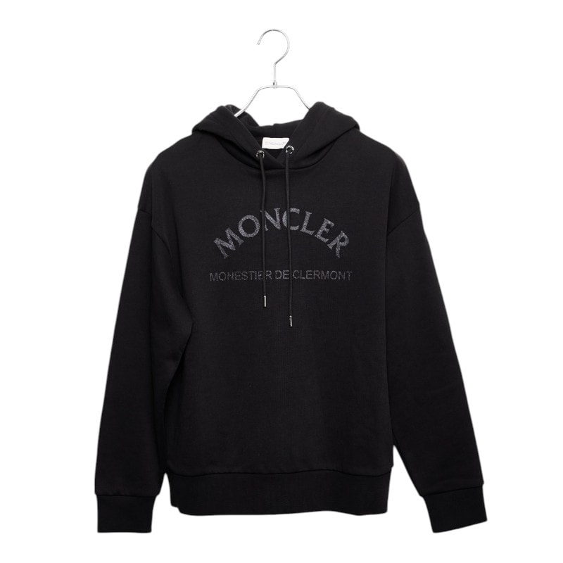 モンクレール FELPA CON CAPPUCCIO プルオーバー パーカー サイズXS ブラック コットン ナイロン メンズ MONCLER 【中古】