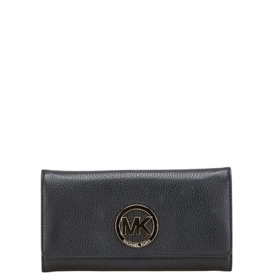 マイケルコース 長財布 ブラック レザー レディース Michael Kors 【中古】