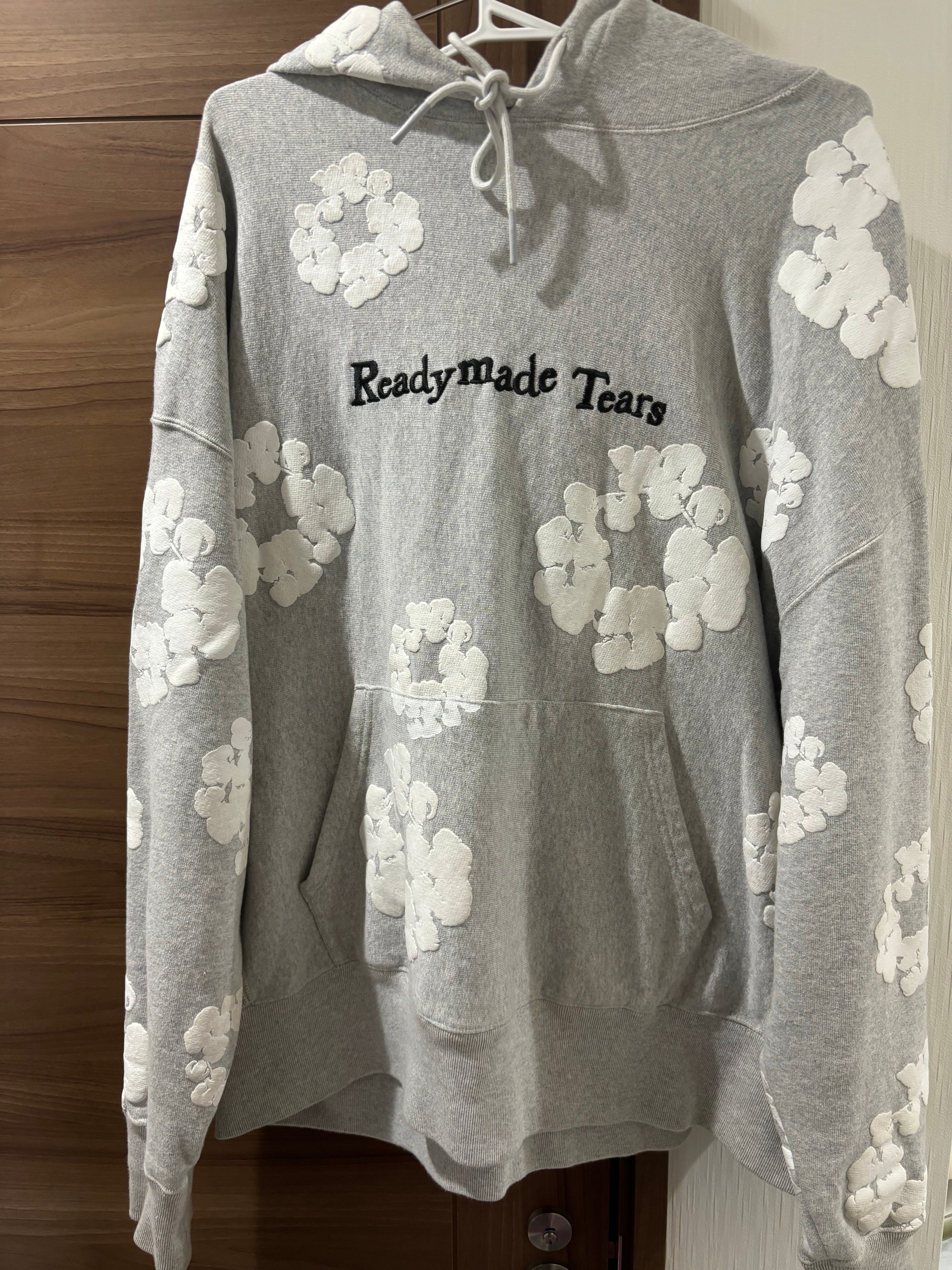 READYMADE x Denim Tears Cotton Wreath Hoodie "Grey/White"
