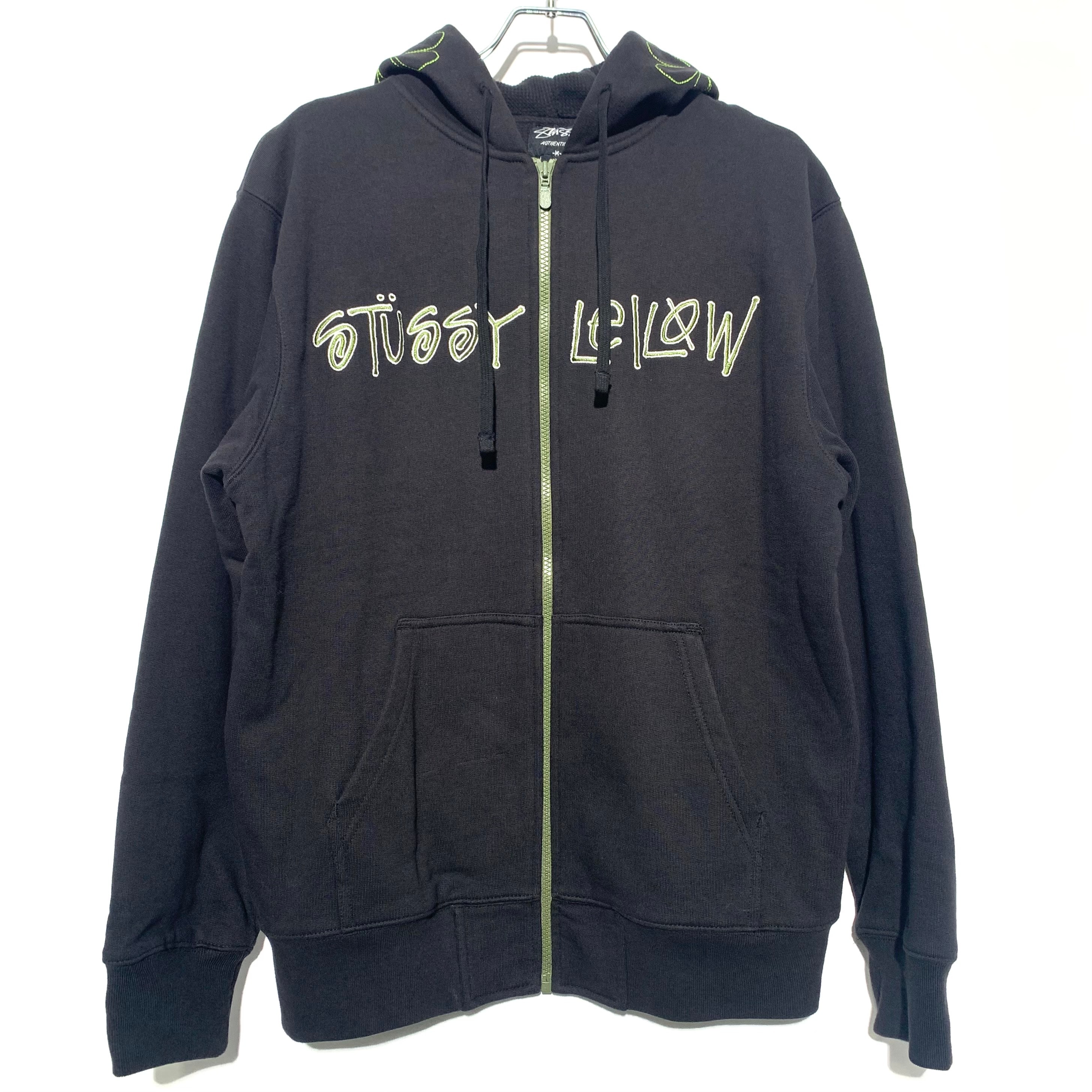 STUSSY × Leilow Logo Zip Hoodie Black