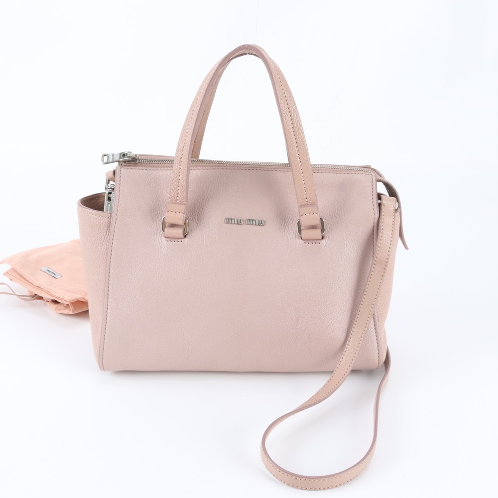 ■美品 ミュウミュウ マドラスショルダーバッグ レザー