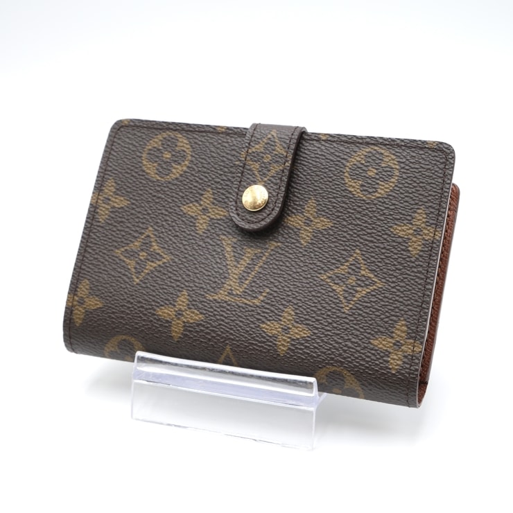 LOUIS VUITTON(ルイヴィトン)ポルトモネ ビエ ヴィエノワ ヴィンテージ 二つ折り財布 がま口財布 モノグラム ブラウン PVC レザー ゴールド金具 レディース【中古】