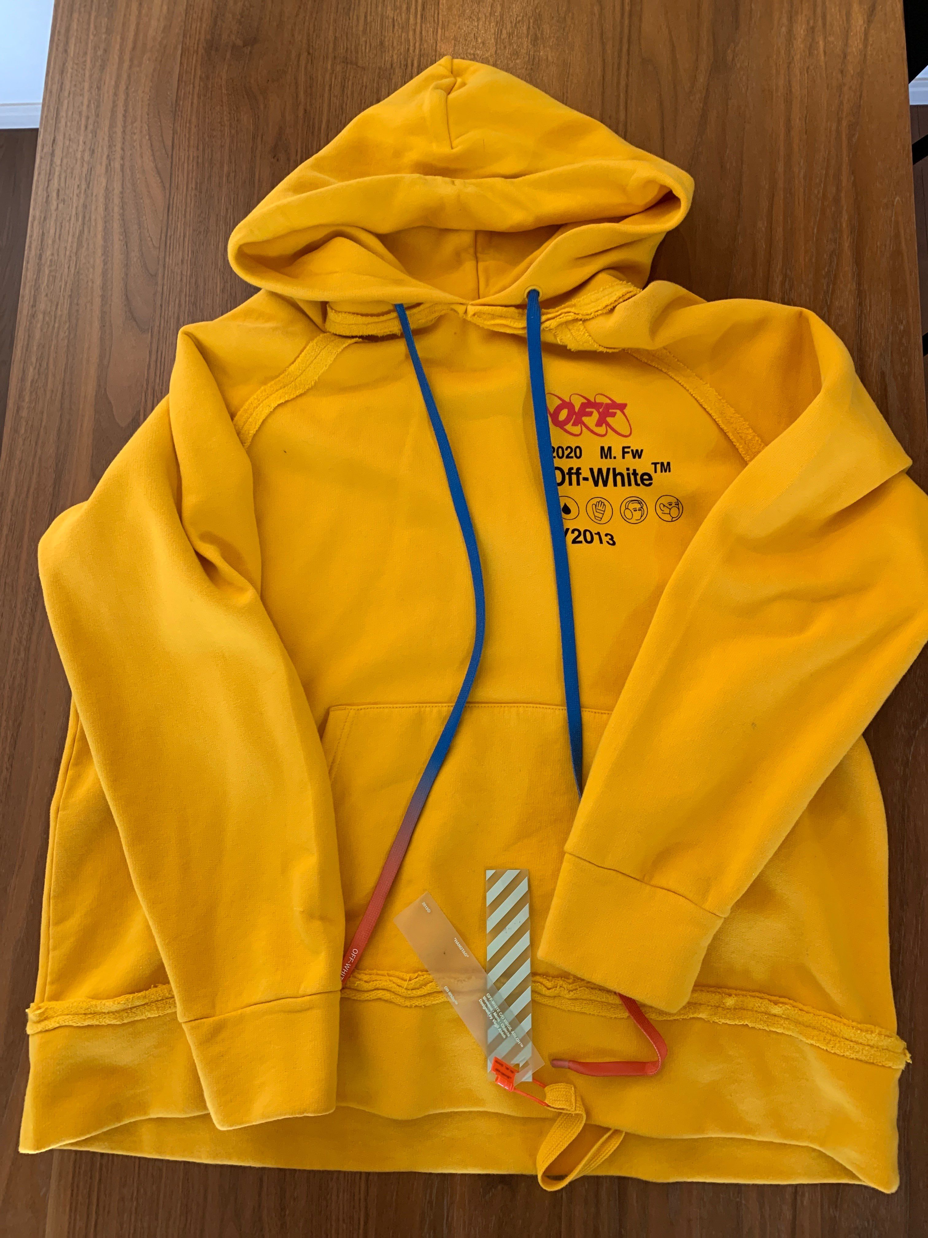 OFF-WHITE Oversized Industrial Y013 Hoodie "Yellow"