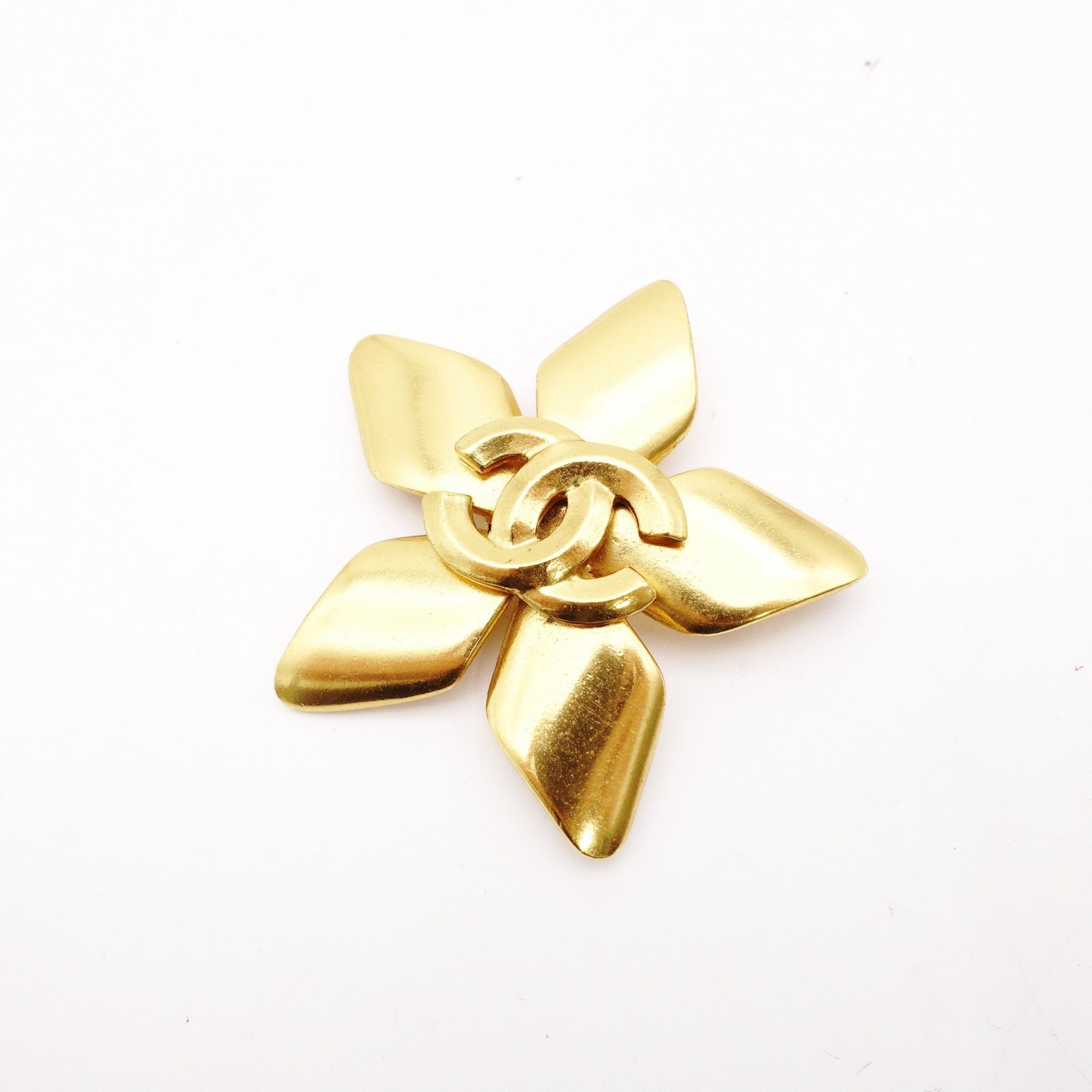 B (目立った傷や汚れなし)】CHANEL シャネル ブローチ メタル ゴールド