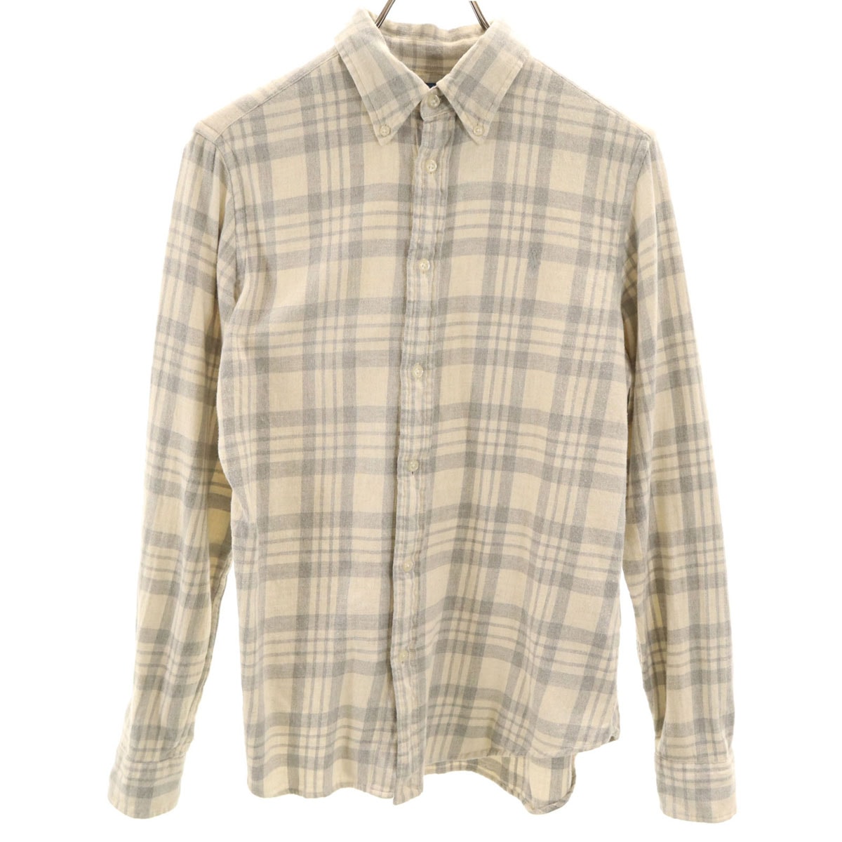 RALPH RALPH LAUREN ラルフラルフローレン チェック柄 長袖 ボタンダウンシャツ M グレー