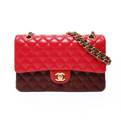 シャネル CHANEL マトラッセ ダブルフラップ ラムスキン 21番台 ショルダーバッグ【中古】