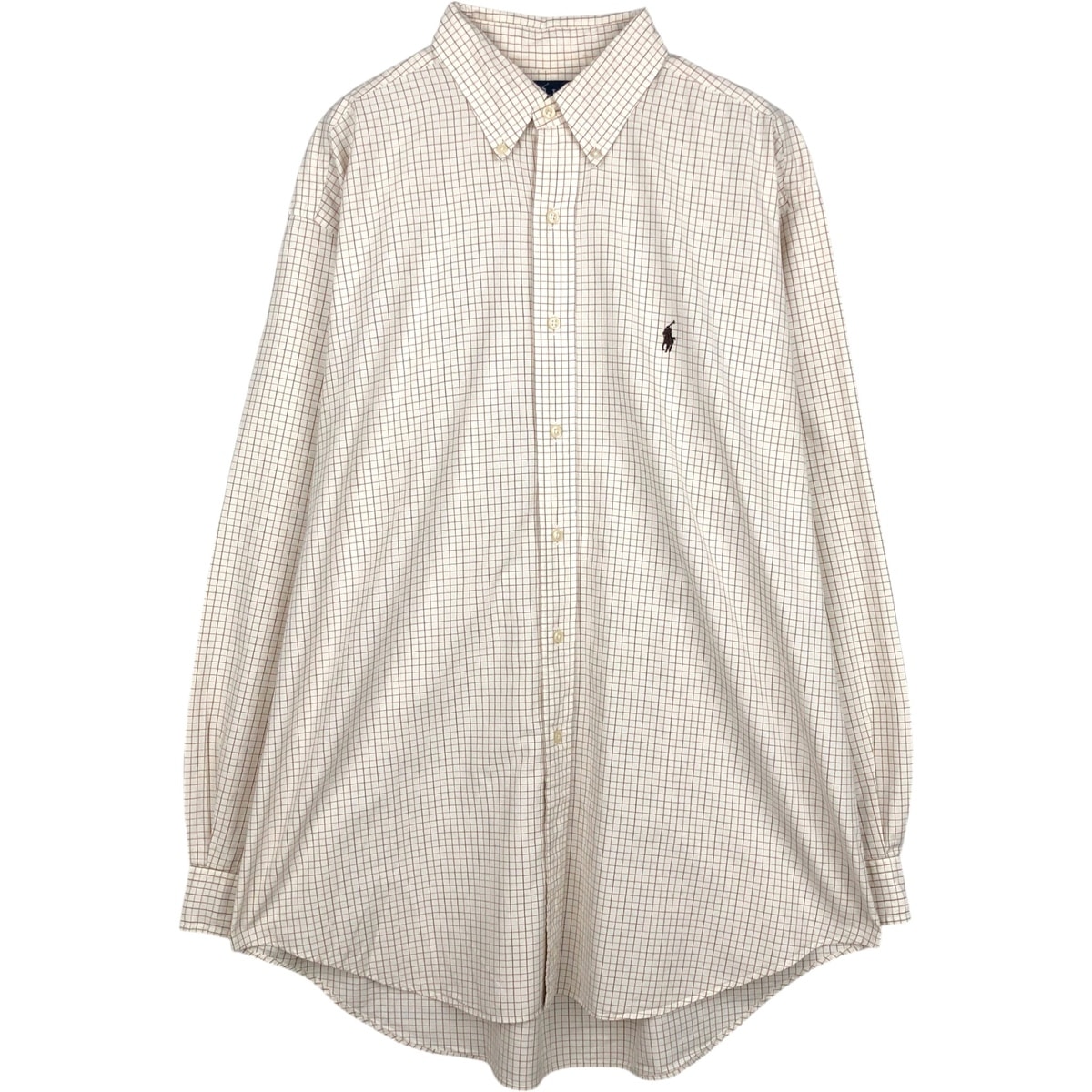 古着 ラルフローレン Ralph Lauren BLAKE チェック柄 長袖 ボタンダウンチェックシャツ メンズL相当/eaa659201