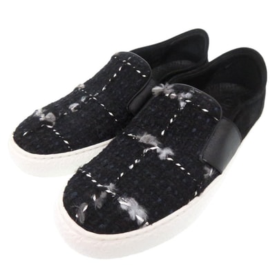 シャネル G31713 スリッポン ココマーク ツイード スウ