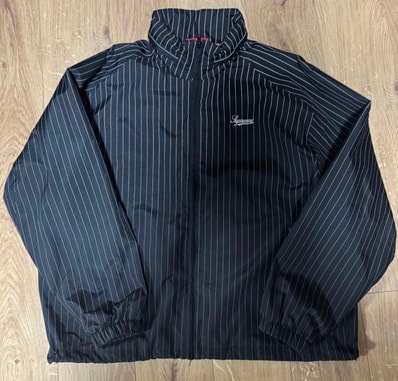Supreme Reflective Pinstripe Track Jacket "Black"