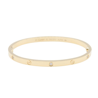 カルティエ CARTIER ラブブレス スモール 6PD ブレスレット アクセサリー K18(イエローゴールド) ダイヤモンド レディース ゴールド系 / クリア系 B6047216 【中古】