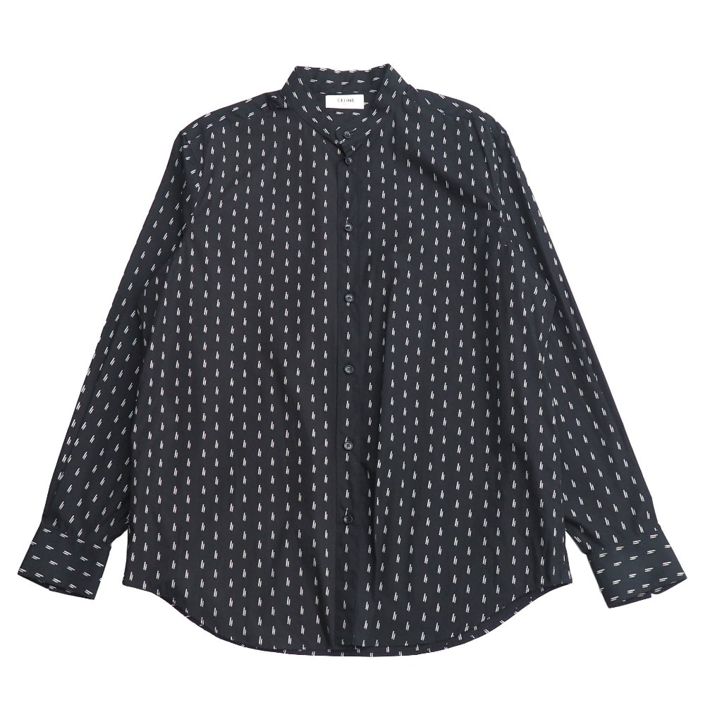 ■美品■CELINE セリーヌ 長袖シャツ サイズ42 エディ期 スタンドカラー フランス製 ブランド古着【中古】20260220/RA8019