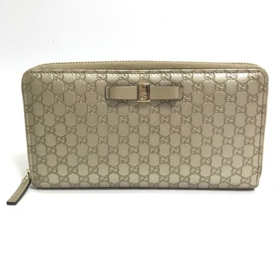 グッチ GUCCI ラウンドファスナー 388680 グッチシマ GG ロングウォレット 長財布 シマレザー ゴールド