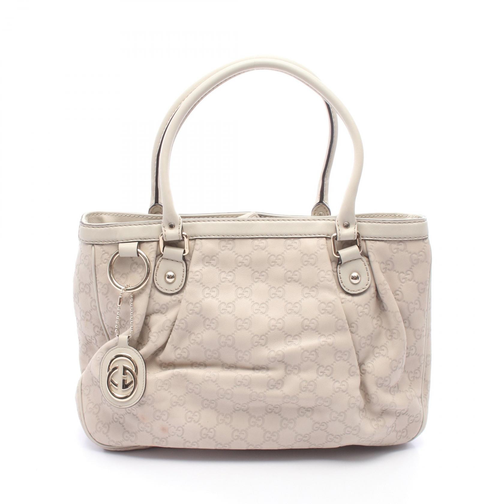 グッチ GUCCI スーキー グッチシマ トートバッグ バッグ レザー レディース ベージュ系 296835 【中古】