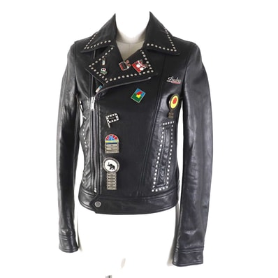 美品 サンローランパリ ライダースジャケット 34 530735