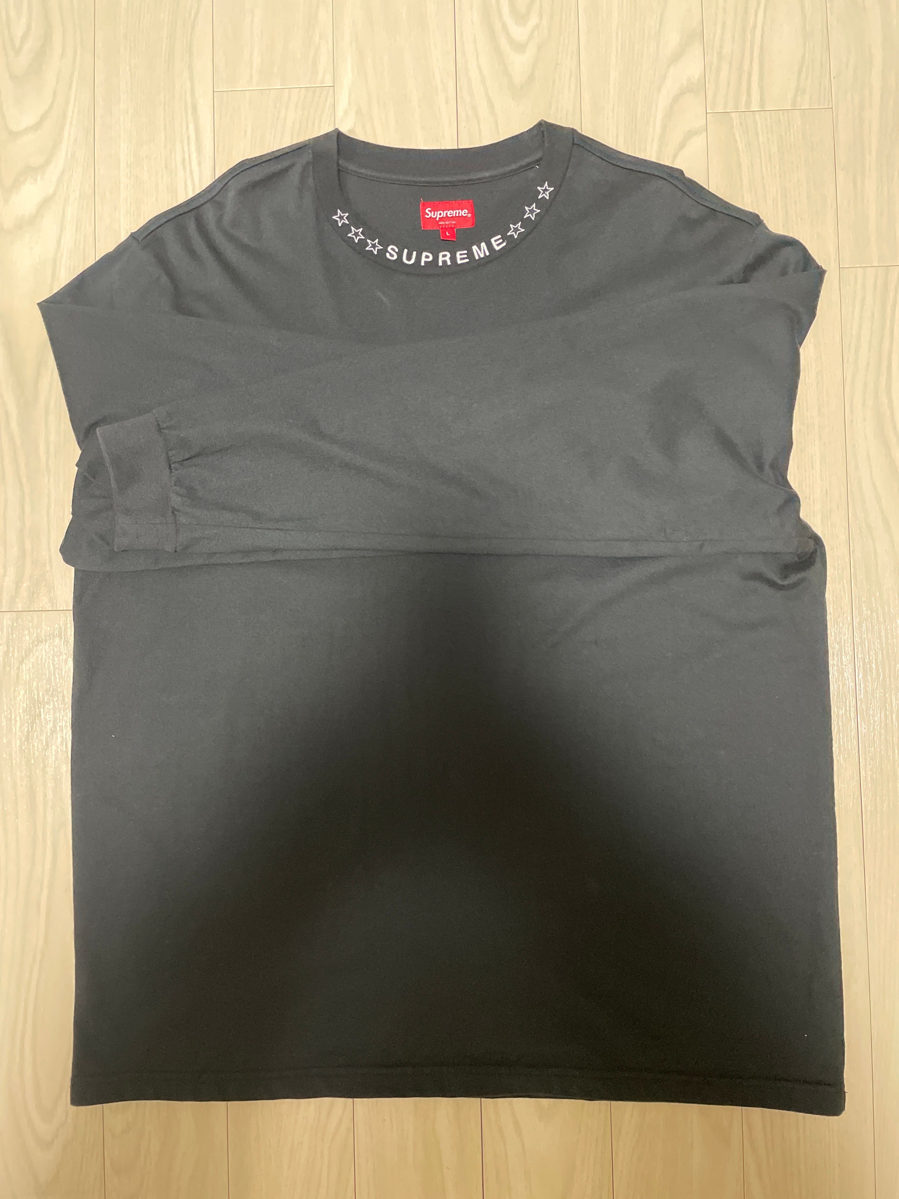Supreme Stars Collar L/S Top "Black"