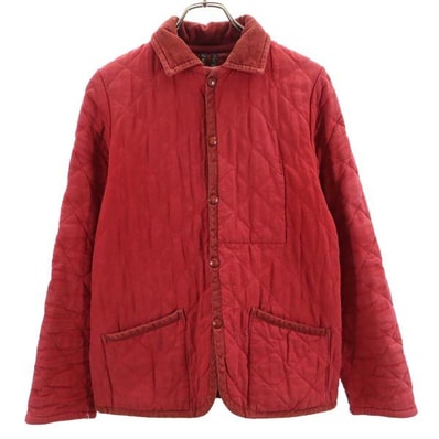 LAVENHAM ラベンハム リネンブレンド キルティングジャケット 36 レッド