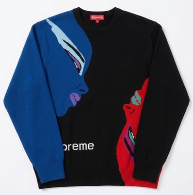 Supreme Faces Sweater "Black"