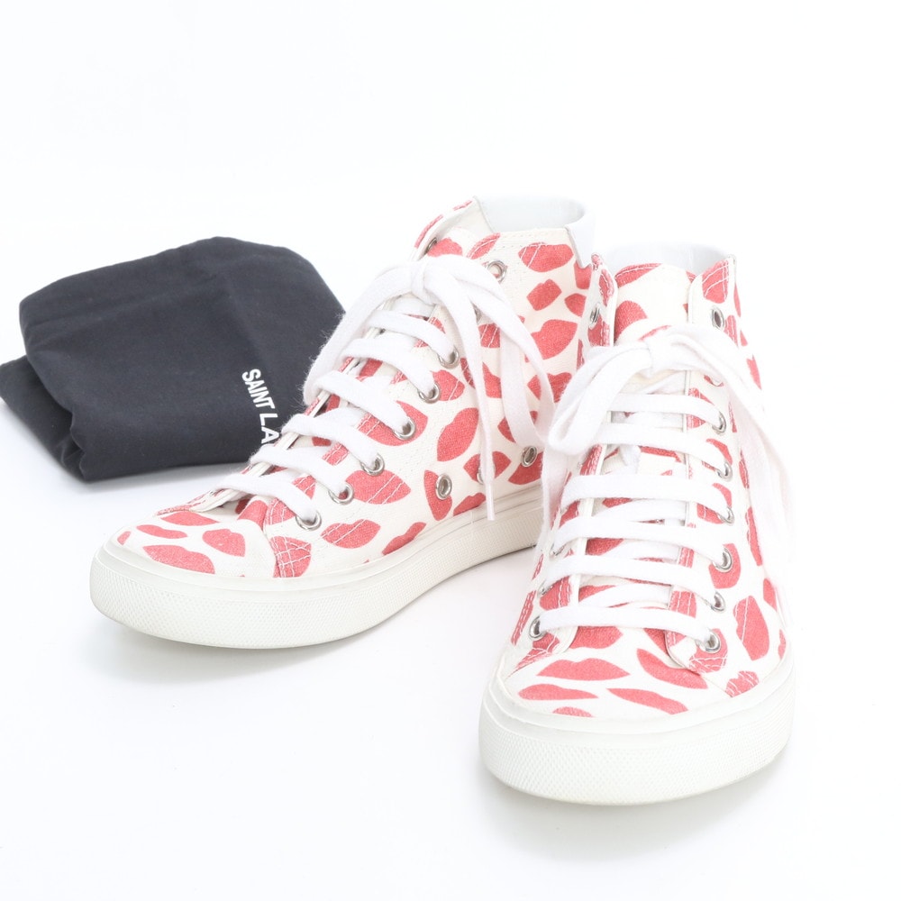 ■美品 サンローラン パリ YSL マリブ リップ プリント 35