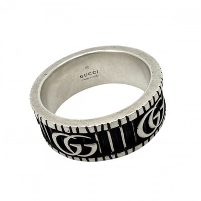 GUCCI グッチ 指輪 ダブルG アクセサリー ジュエリー 小物 19サイズ シルバー925 約17.5号 551899 レディース 約10.6g【中古品】