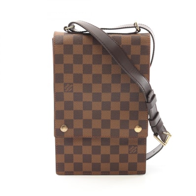 ルイ・ヴィトン LOUIS VUITTON ポートベロー ショルダーバッグ バッグ PVCコーティングキャンバス レザー ダミエ エベヌ レディース ブラウン系 N45271 【中古】