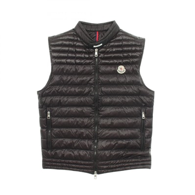 モンクレール MONCLER GIR ギル ダウンベスト 衣料品 アウター ナイロン メンズ ブラック系 1A10500 【中古】