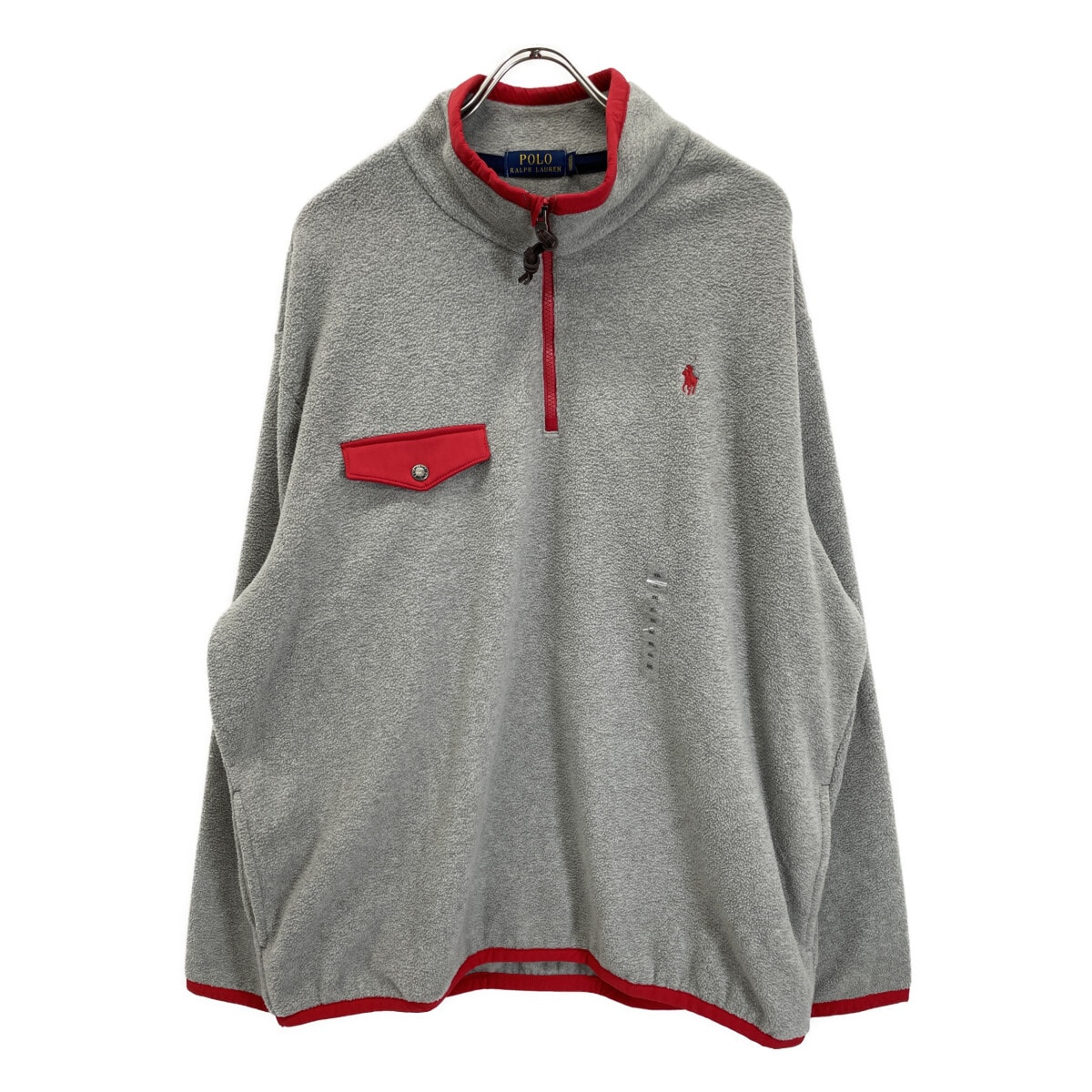 ポロ ラルフローレン グレー ハーフジップ フリース XXL