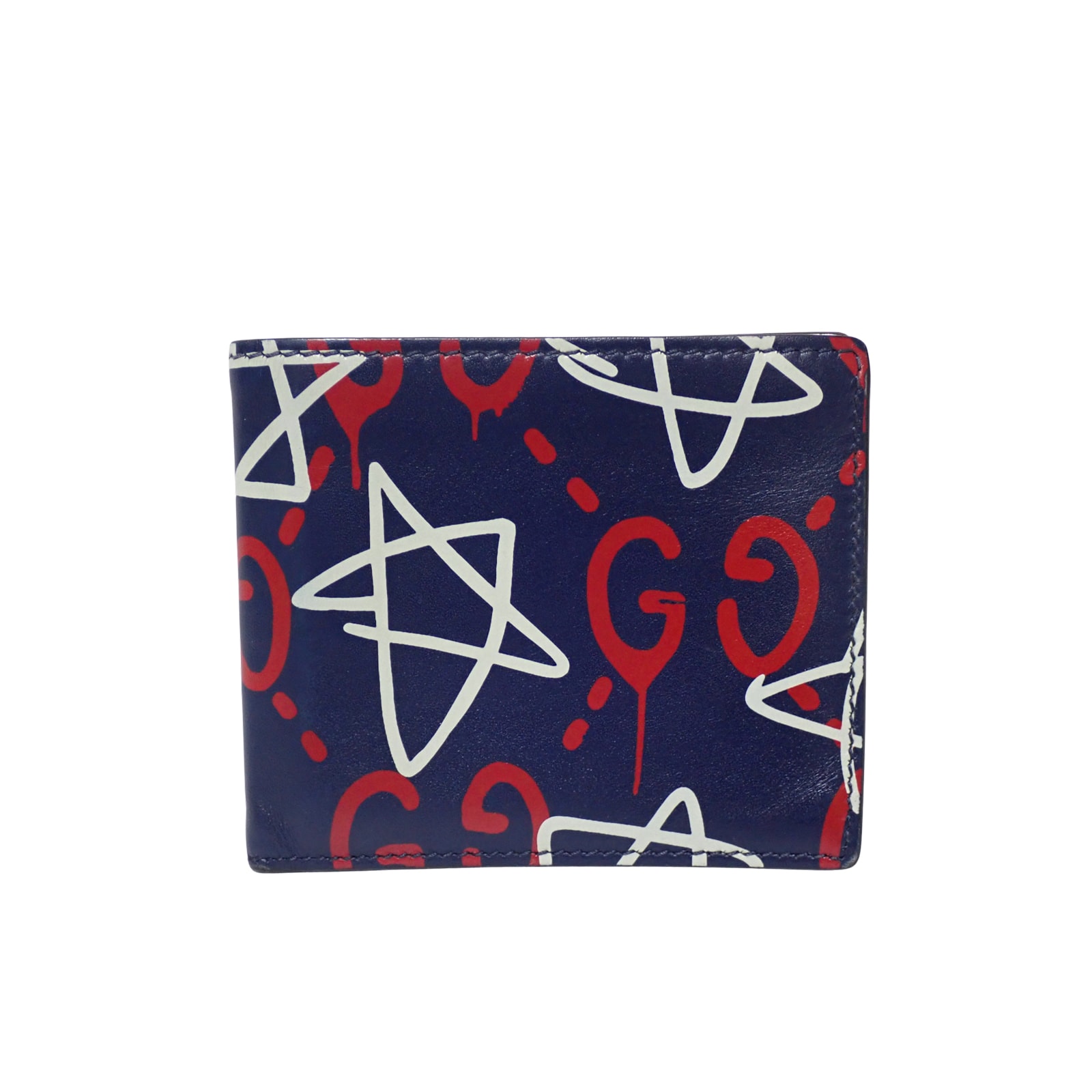 GUCCI グッチ  GGゴースト  448463  ネイビー  メンズ 二つ折り財布