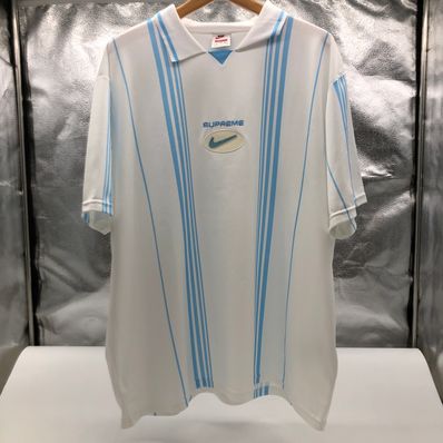 Supreme / Nike Jewel Stripe Soccer Jersey "White"