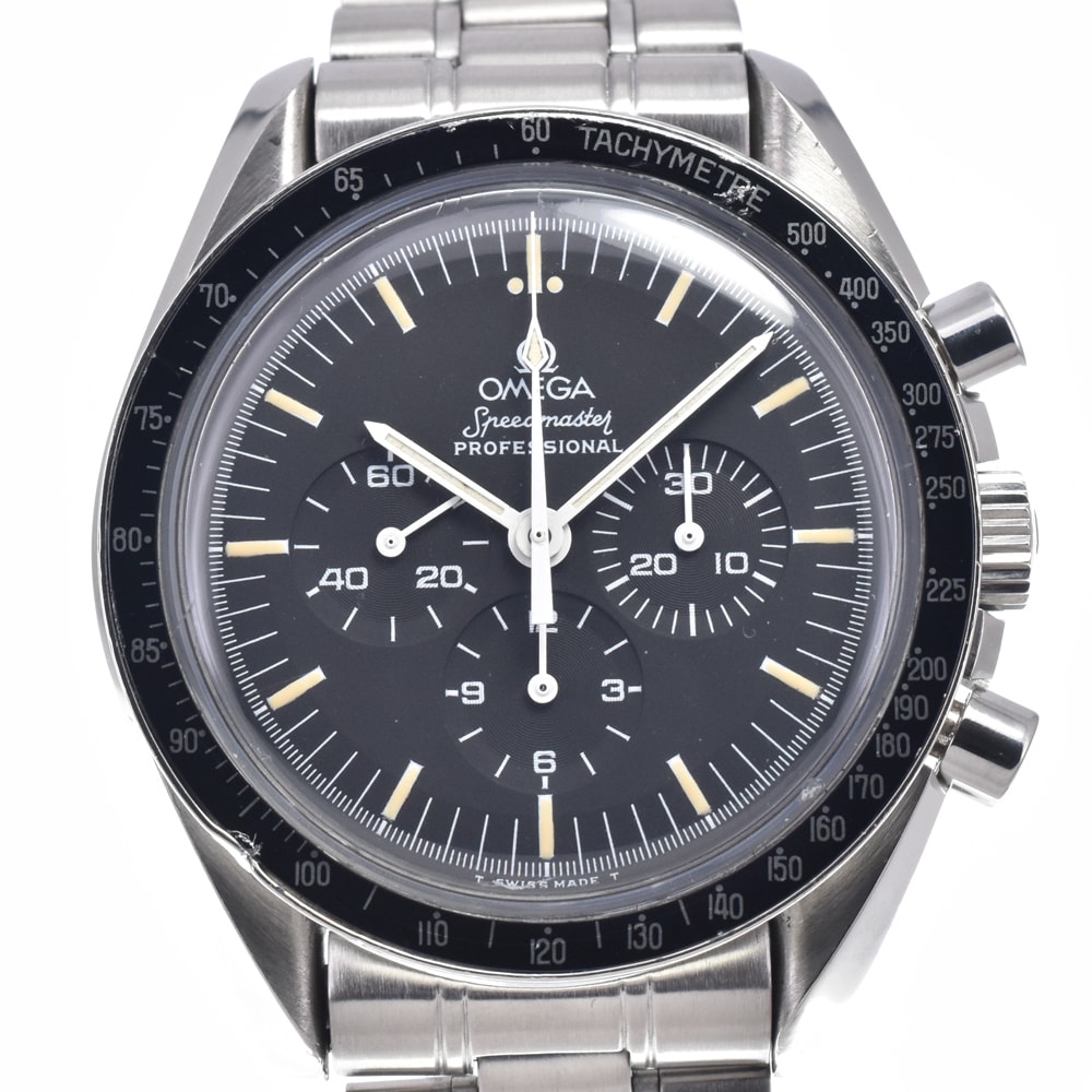 値下 オメガ OMEGA ST145.022 スピードマスター プロフェッショナル 5th 下がりr ブラック メンズ 良品 腕時計 O#148794