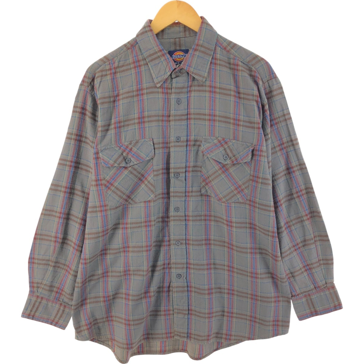 古着 ディッキーズ Dickies 長袖 ライトネルチェックシャツ メンズXL相当/eaa522597