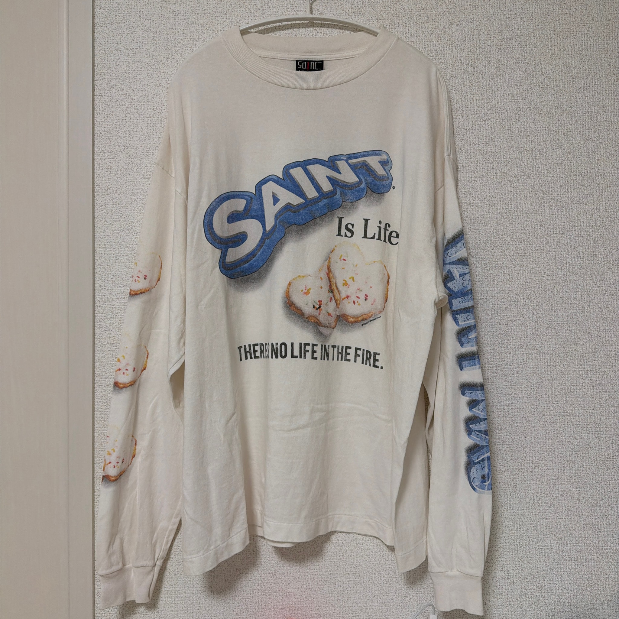 SAINT Mxxxxxx x Shermer LS Tee_Heart Ckie "White"