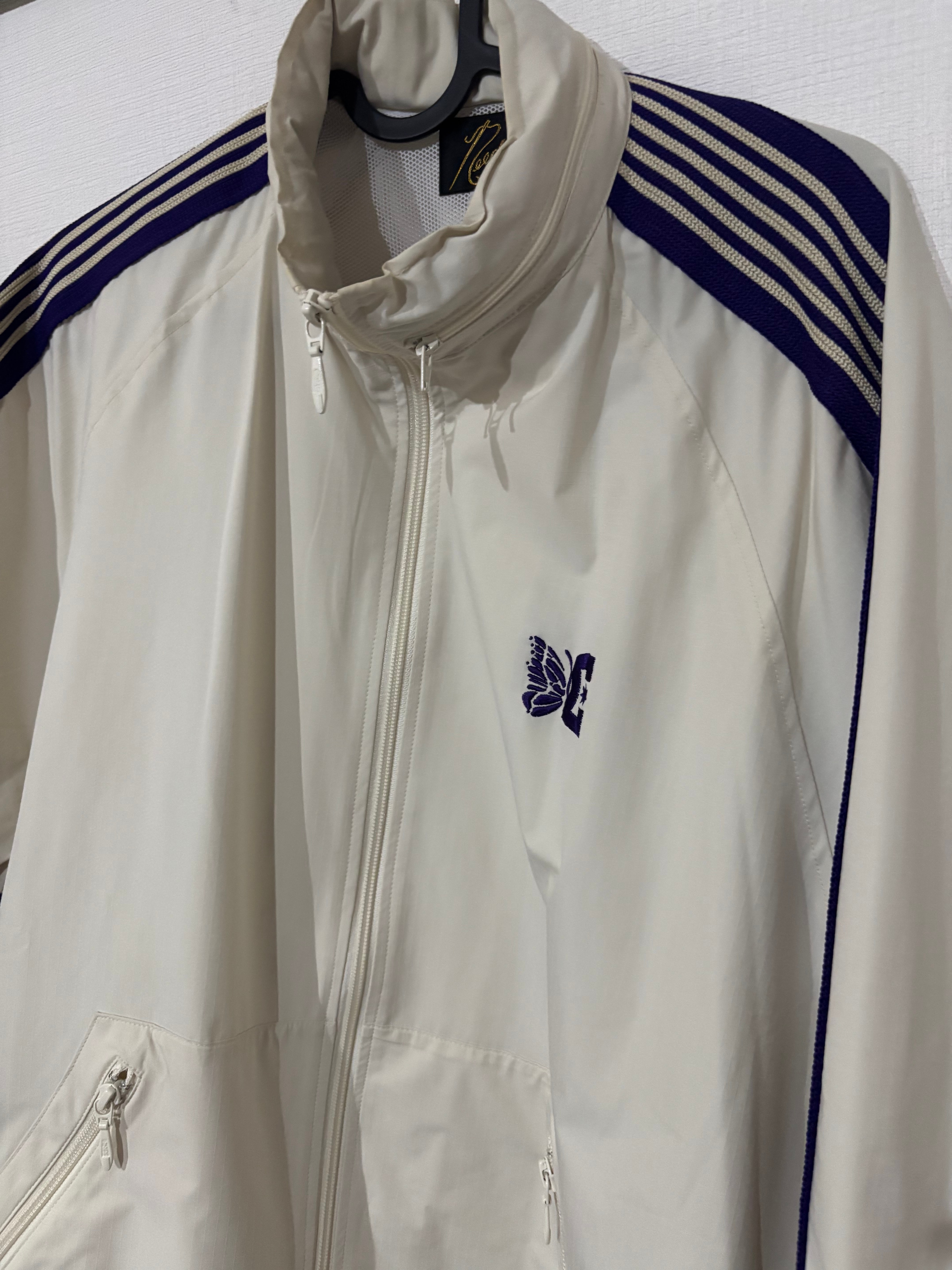 Needles x DC SHOES Jog Jacket - Poly Ripstop "Ivory"