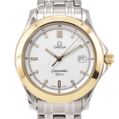 値下 オメガ OMEGA 2311.20 シーマスター 120m デイト YGベゼル クォーツ メンズ N#145431