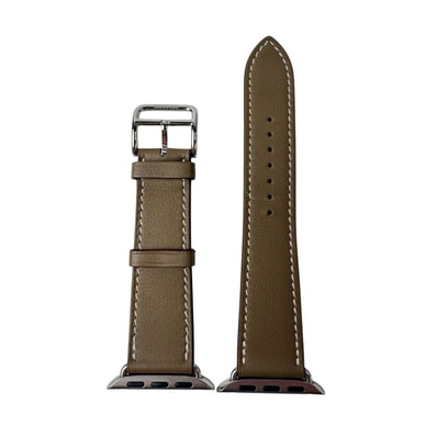 美品 エルメス HERMES アップルウォッチバンド 42mm W刻印 エトゥープ レディース