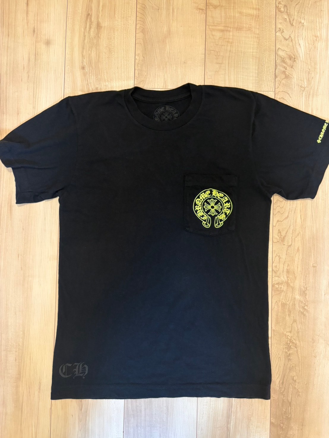 Chrome Hearts Neon Yellow Horseshoe S/S T-Shirt "Black"