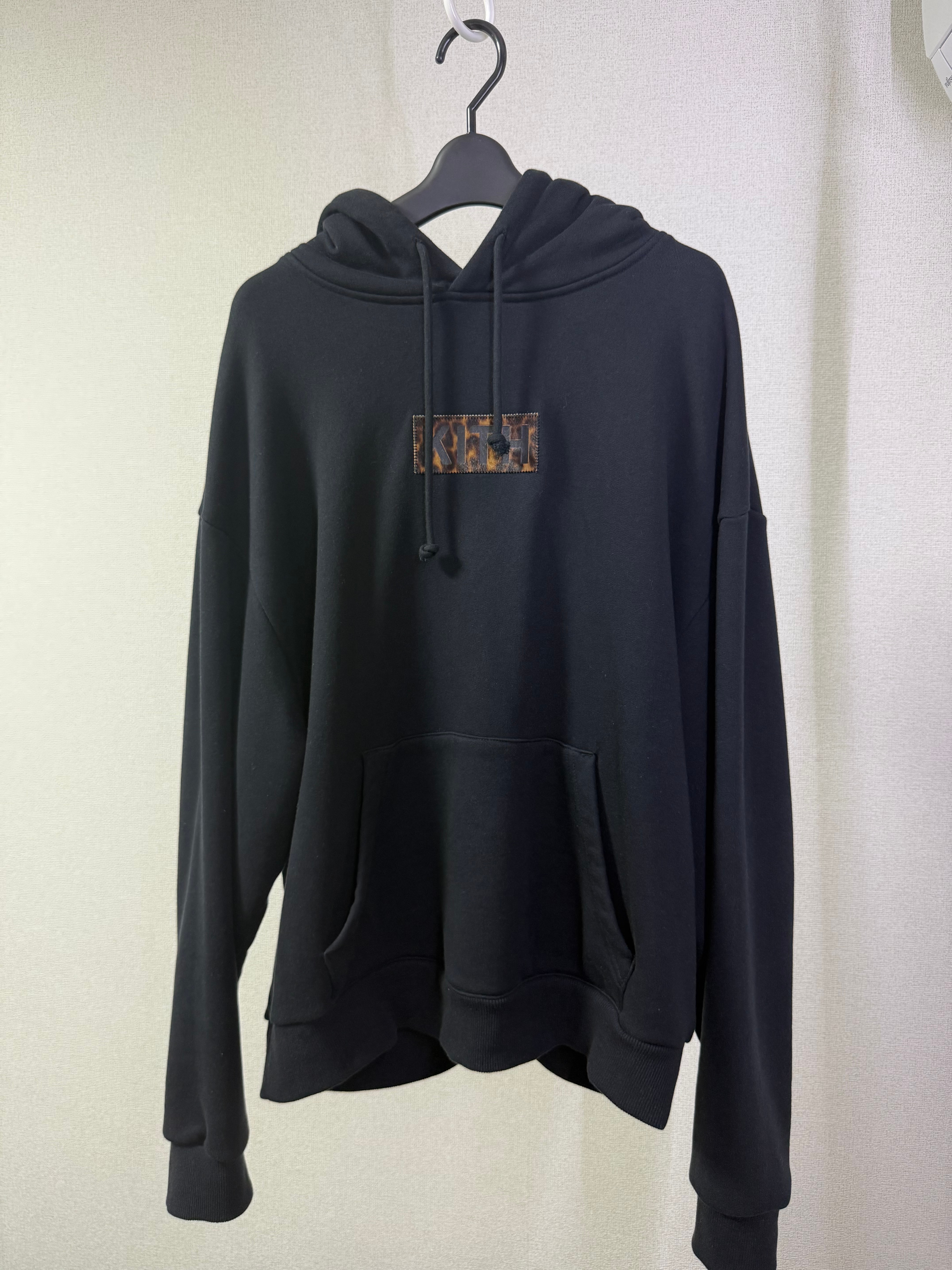 Kith Classic Logo Leopard Applique Nelson Hoodie "Black"