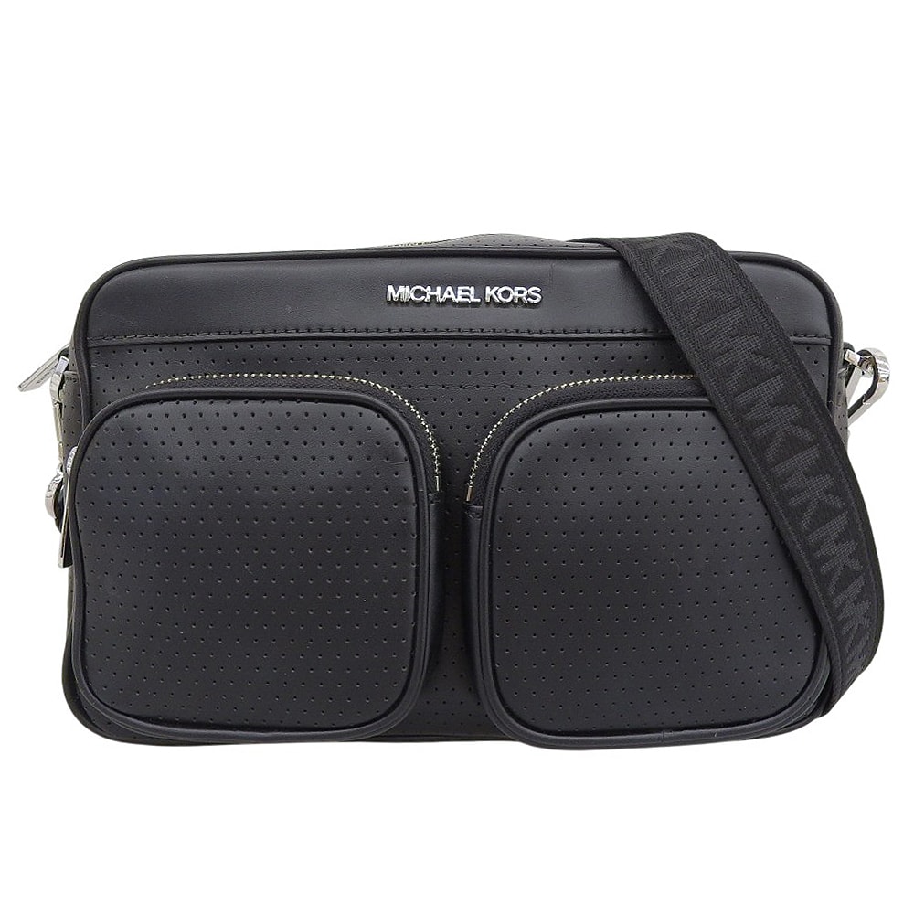 マイケルコース ハノーバーレザー クロスボディショルダーバッグ レディース 黒 ブラック