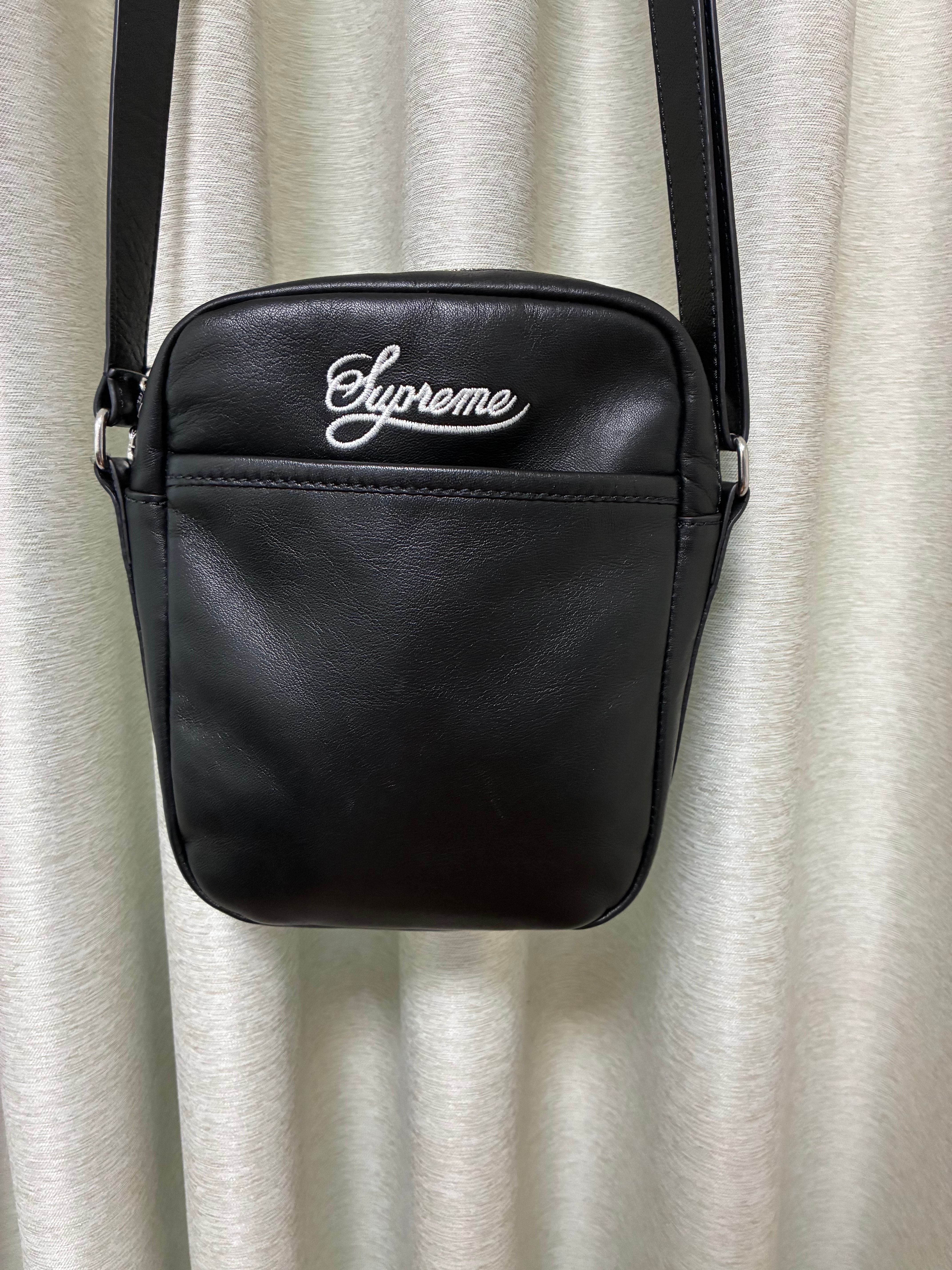 Supreme x Nike Leather Shoulder Bag "Black" HJ7964-045