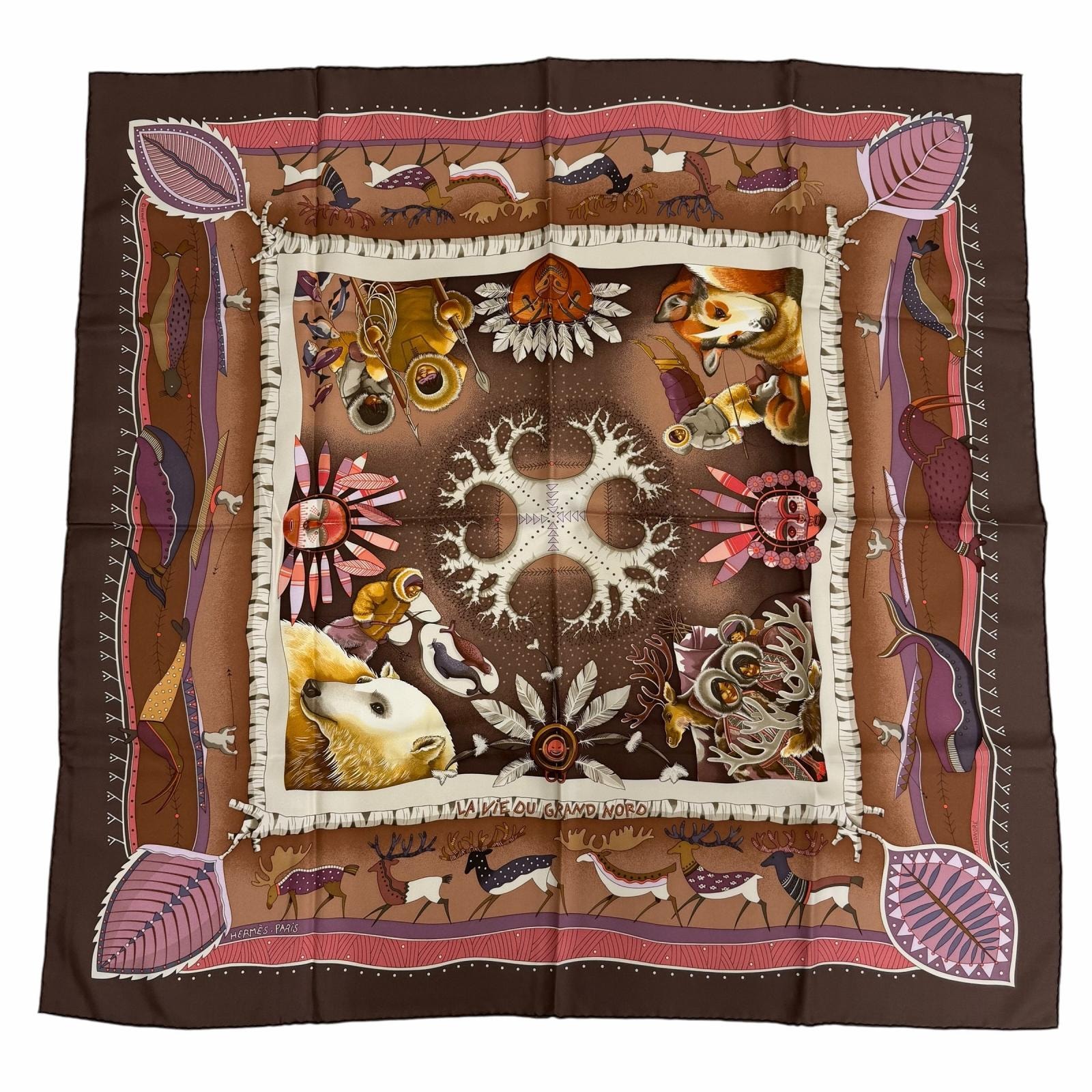 極美品 エルメス スカーフ LA VIE DU GRAND NORD