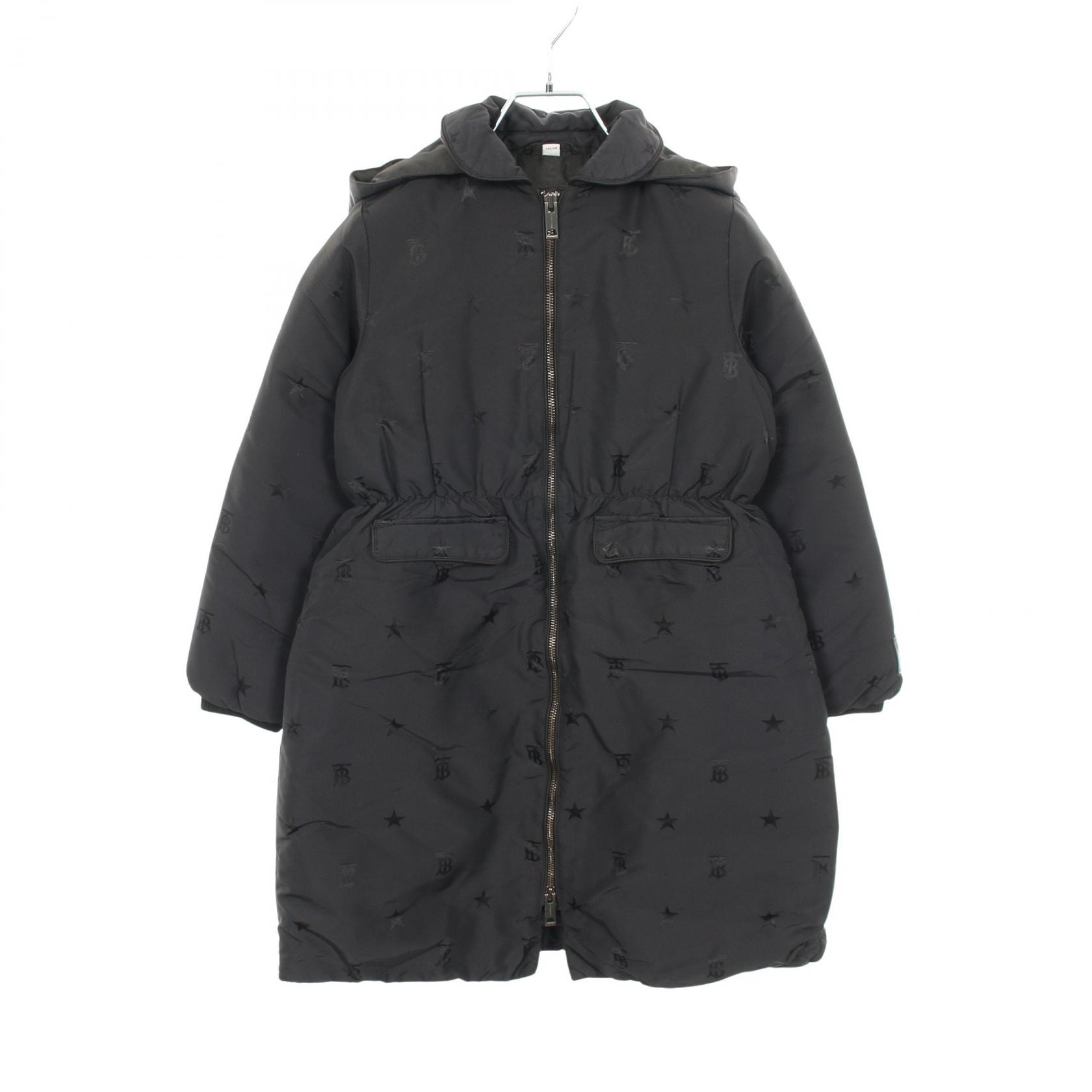 バーバリー BURBERRY TBロゴ キッズ ダウンジャケット 衣料品 アウター ナイロン レディース ブラック系 8044563 【中古】