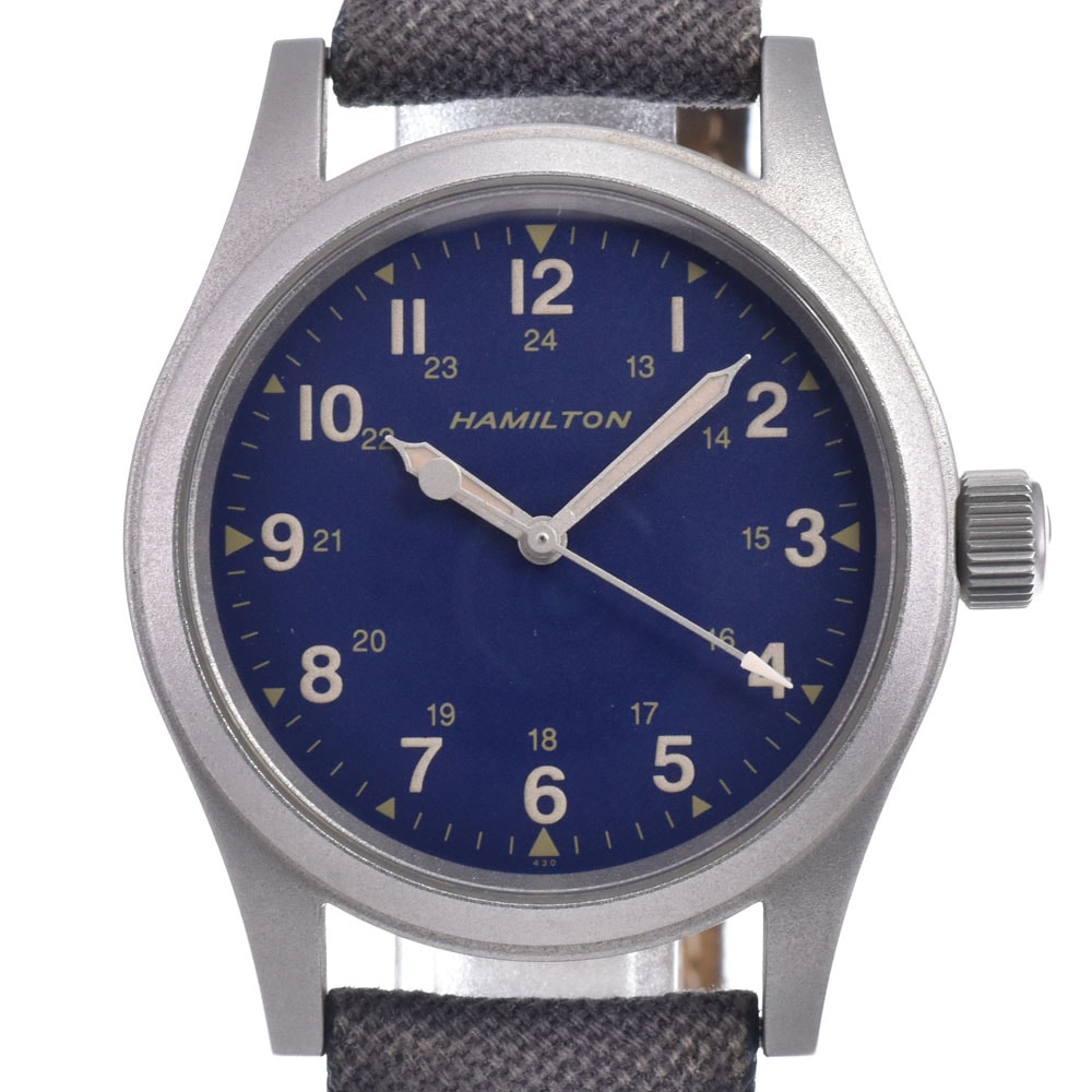 ハミルトン HAMILTON H694190 カーキ フィールド ブルー 手巻き メンズ 内箱付き 腕時計 N#148749