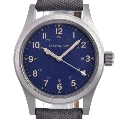 ハミルトン HAMILTON H694190 カーキ フィールド ブルー 手巻き メンズ 内箱付き 腕時計 N#148749