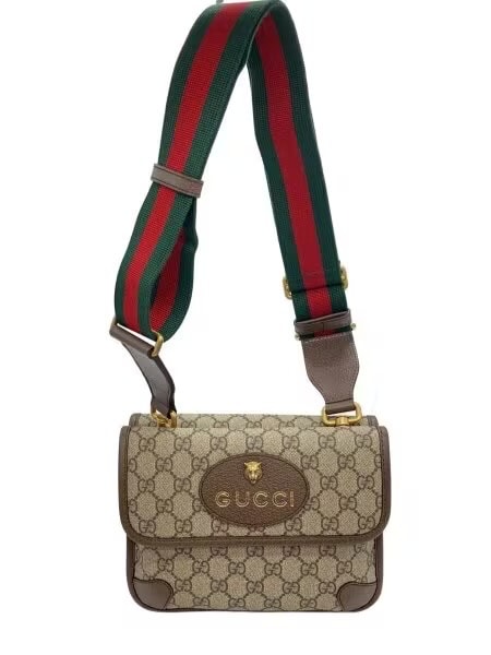 GUCCI GG Supreme Small Messenger Bag "Beige/Ebony"