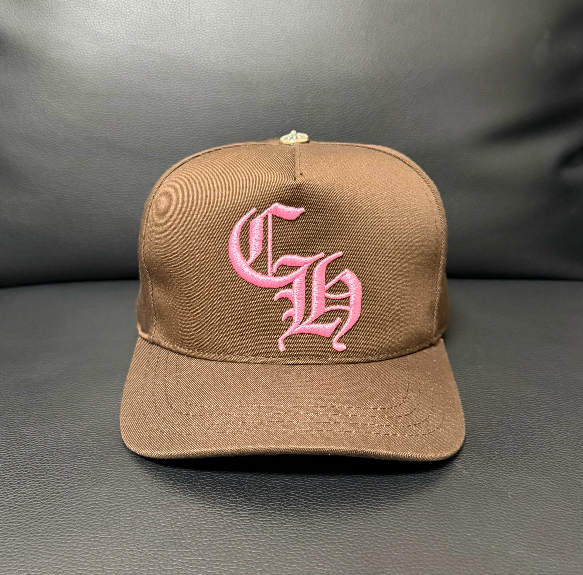 Chrome Hearts Baseball Cap 5 Panel CH "Brown/Pink"