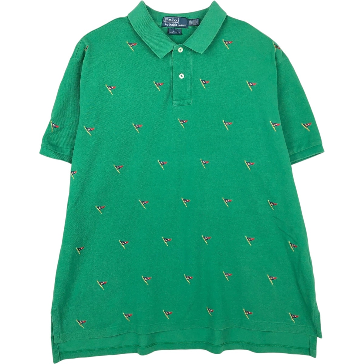 古着 ラルフローレン Ralph Lauren POLO by Ralph Lauren CUSTOM FIT 総柄 半袖 ポロシャツ メンズXXL相当/eaa623954