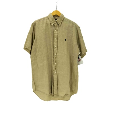 CLASSIC FIT ポニー 刺繍 S/S ボタンダウン リネン シャツ【1142442902333】