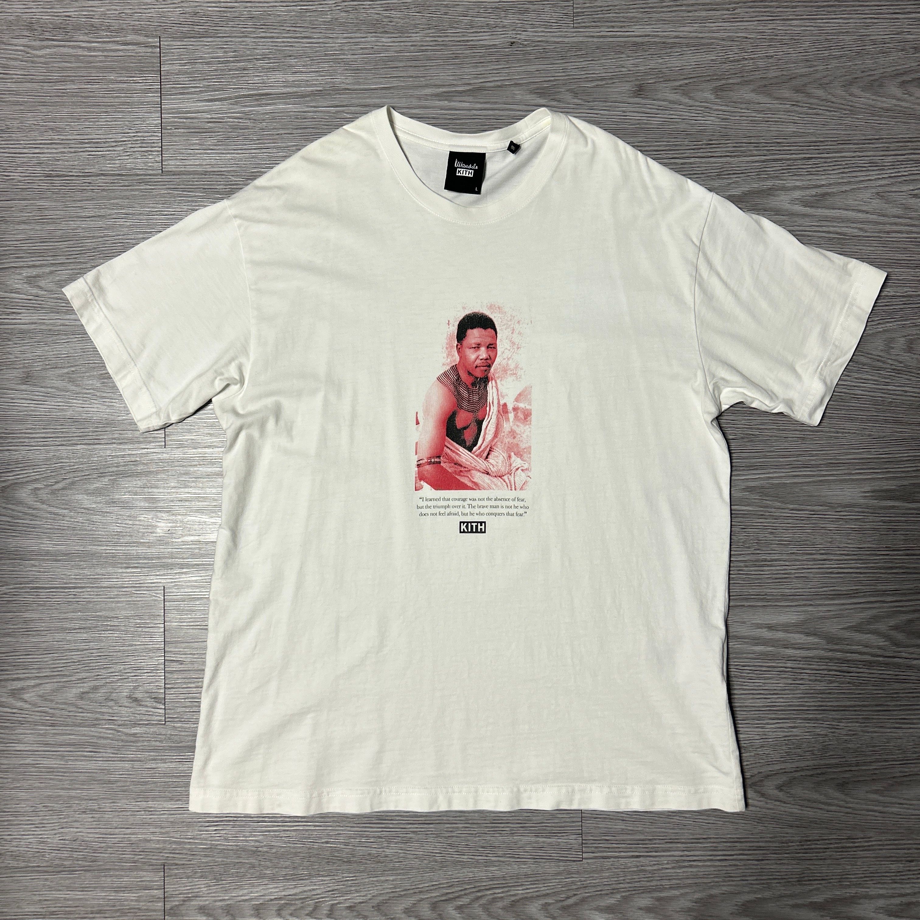 キス マンデラ デー 2021 トリンプ ビンテージ Tシャツ "ホワイト" 