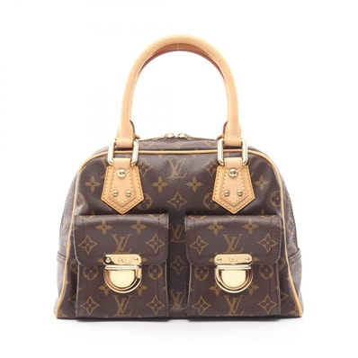 ルイ・ヴィトン LOUIS VUITTON マンハッタンPM ハンドバッグ バッグ PVCコーティングキャンバス レザー モノグラム レディース ブラウン系 M40026 【中古】