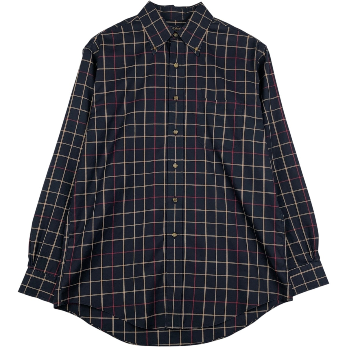 古着 ブルックスブラザーズ Brooks Brothers 長袖 ボタンダウンチェックシャツ メンズM相当/eaa647661